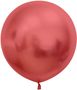 Red Chrome Jumbo Latex Balloon - 24 inch - Pk 3