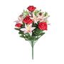 Pembroke Open Rose Lily Mixed Bunch - Red