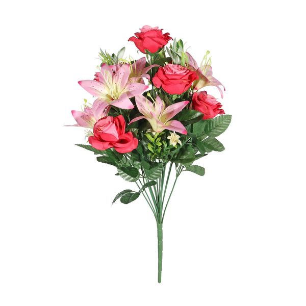 Pembroke Open Rose Lily Mixed Bunch -Pink