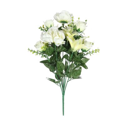 Pembroke Rose Lily Mixed Bunch - Cream