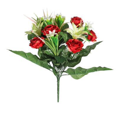 Pembroke Rose Starflower Mixed Posy - Red
