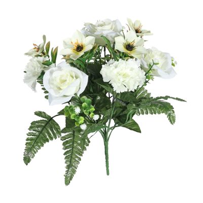 Pembroke Rose and Fern Mixed Bunch - Cream