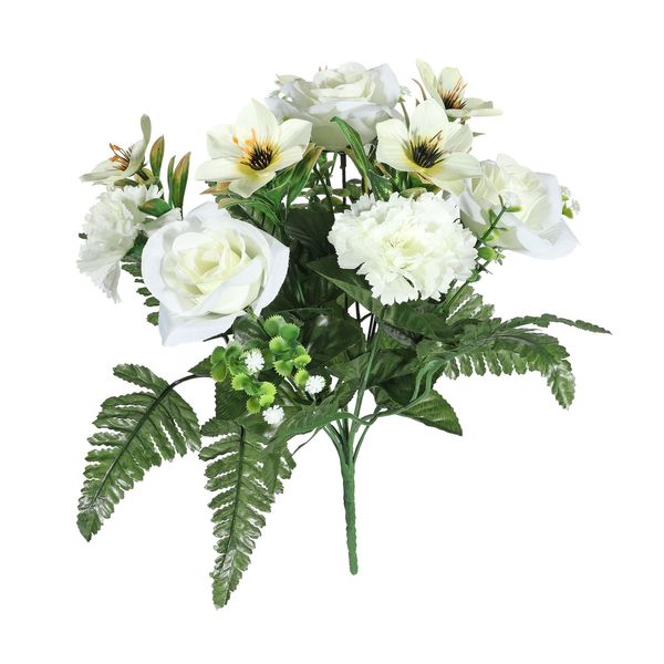 Pembroke Rose and Fern Mixed Bunch - Cream