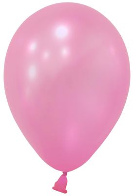Pink Metallic Round Latex Shape Balloon - 5 inch - Pk 100
