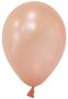 Rose Gold Metallic Round Shape Latex Balloon - 5 inch - Pk 100