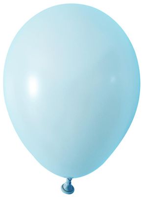 Macaron Blue Round Shape Latex Balloon - 5 inch - Pk 100
