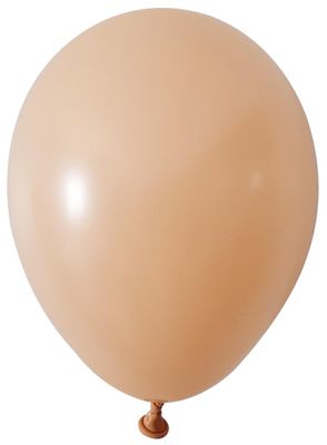 Beige Round Shape Latex Balloon - 5 inch - Pk 100