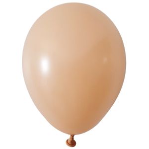 Beige Round Shape Latex Balloon - 5 inch - Pk 100