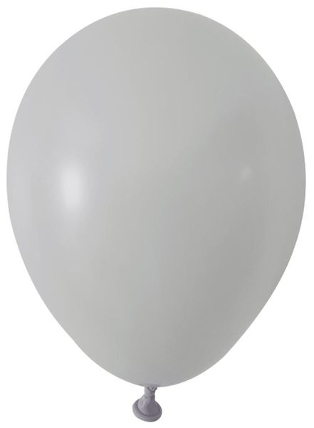Grey Round Shape Latex Balloon - 5 inch - Pk 100