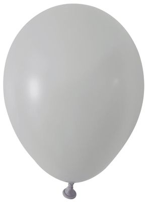 Grey Round Shape Latex Balloon - 5 inch - Pk 100