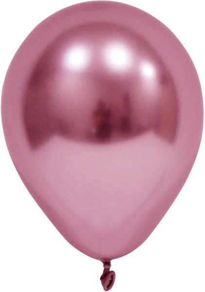 Pink Chrome Round Shape Latex Balloon - 6 inch - Pk 50