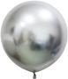 Silver Chrome Jumbo Latex Balloon - 24 inch - Pk 3