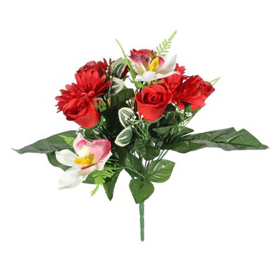 Pembroke Gerbera Orchid Mixed Bunch - Red