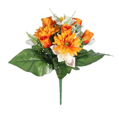 Pembroke Gerbera Orchid Mixed Bunch - Orange