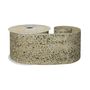 Champagne Glitter Ribbon 63mm x 10y wire edge 