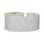 White Organsa Ribbon with  spruce  63mm x 10y wire edge 