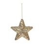 Gold Glittered Star Hanger 15cm