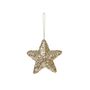 Gold Glittered Star Hanger 12cm