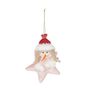 Burgundy and Pink Velvet Lady Snowman Hanger 5x12x16cm 