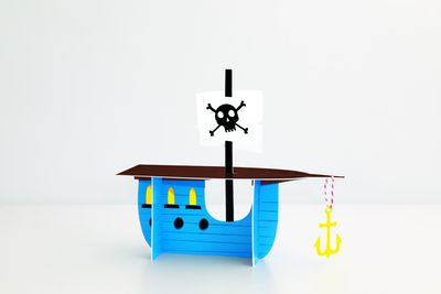 Ahoy Pirate Ship Centerpiece Decoration