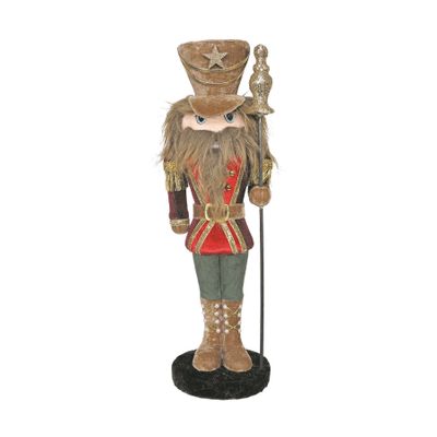 Red and Green Nutcracker Soldier 14x12x42cm
