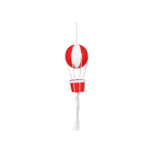 Red and White Hot Air balloon Hanger 8cm x 28cm 