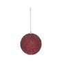 Glittery Burgundy Bauble 12cm