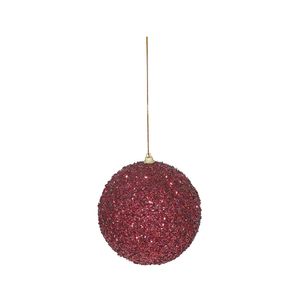 Glittery Burgundy Bauble 12cm