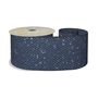 Navy sparkle christmas ribbon 63mm x 10 yrds