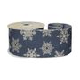 Navy with Gold glitter snowflake w/e 63mm x 10yd