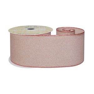 Rose gold metallic  ribbon w/e 63mm x 10yd 