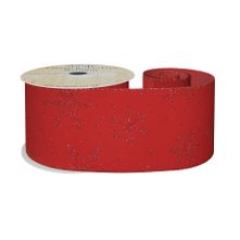 Red Glitter Snowflake Wired Edge Ribbon 63mm x 10yds