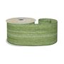 Moss Green With Shimmer Thread Wired Edge Ribbon 63mm x 10yds