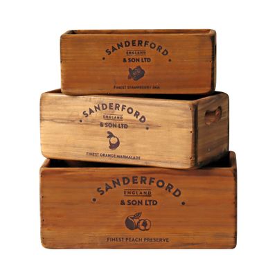 Sanderford Set of 3 Crates - Brown