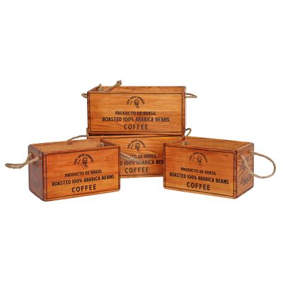 Coffee Crates set of 4  with Rope