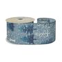 63mm x 10yds Blue W/Wht/Blue Glitter Trees