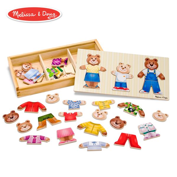 Wooden Bear Family Dress-Up Puzzle - 45 Pieces