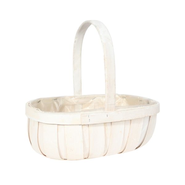 White Softwood Trug W/Handle (20)