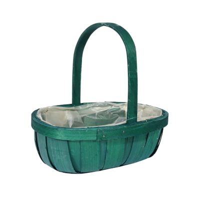 Dark Green Softwood Trug W/Handle (20)