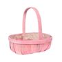 Pink Softwood Trug W/Handle (20)