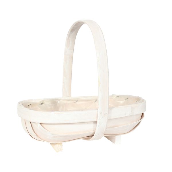 White Softwood Trug W/Handle + Feet (20)