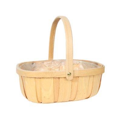 Natural Softwood Trug W/ Folding Handle (30)