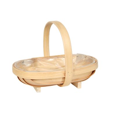 Natural Softwood Trug w/Handle + Feet (20)