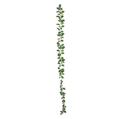 Holly Garland mixed green 180cm  x128lvs/10 berries (6/60)
