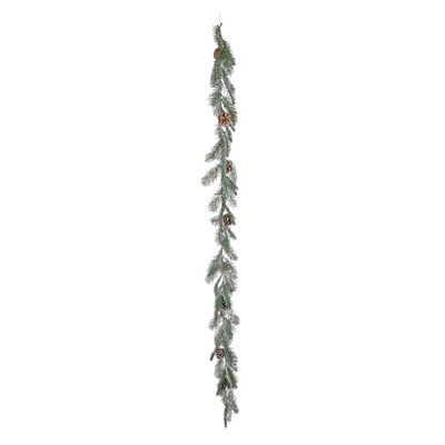 Pine/Cone garland w/snow (180cm) (6/36)