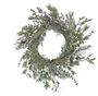 Pine and misletoe frosted wreath