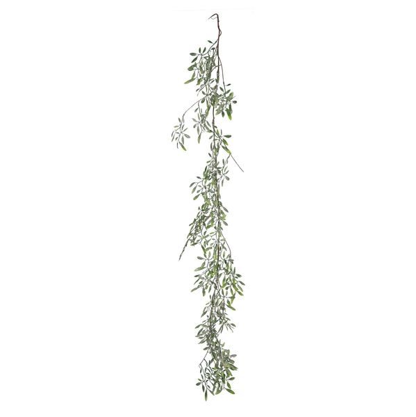 Frosted white berry misletoe garland 180cm 