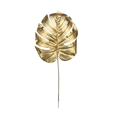 Metallic Monstera leaf Lrg Gold
