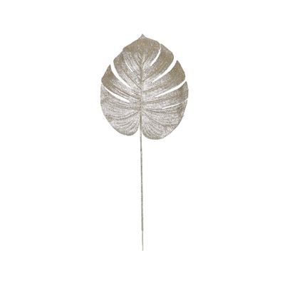 Glitter Monstera leaf med Champagne