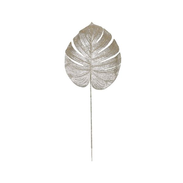 Glitter Monstera leaf med Champagne